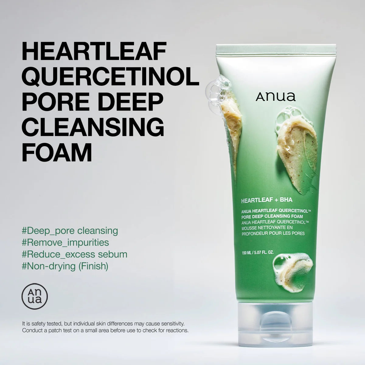 ANUA - Heartleaf Quercetinol Pore Deep Cleansing Foam (Nova Versão)